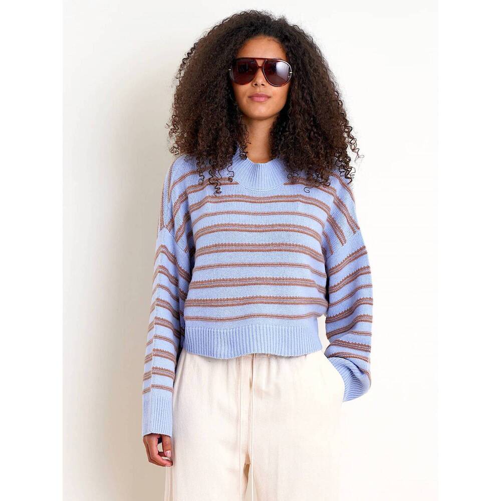 NEW SABLYN wells cropped pullover in azureous